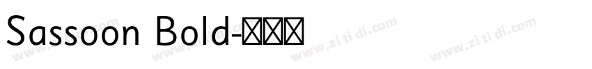 Sassoon Bold字体转换